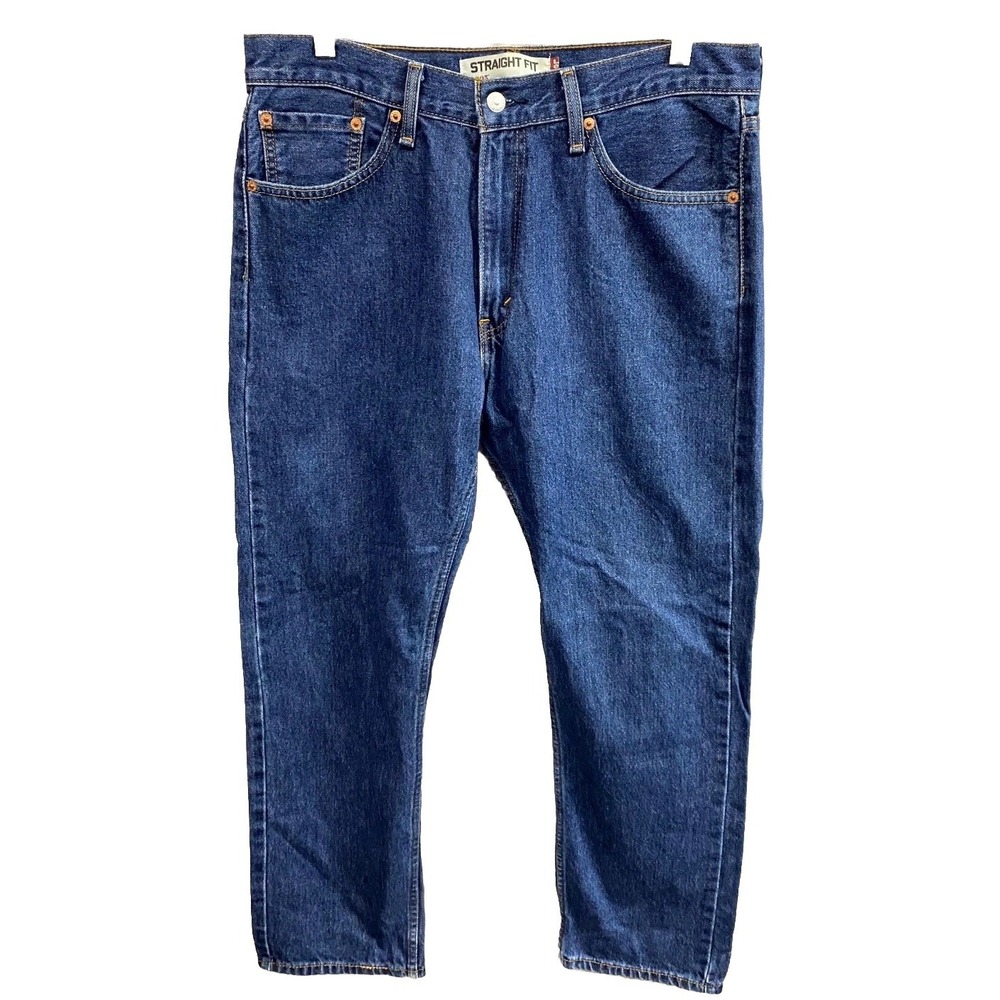 Levi's 505 Straight Fit Jeans Mens 33x30 Blue Denim Cotton Stretch Medium Wash